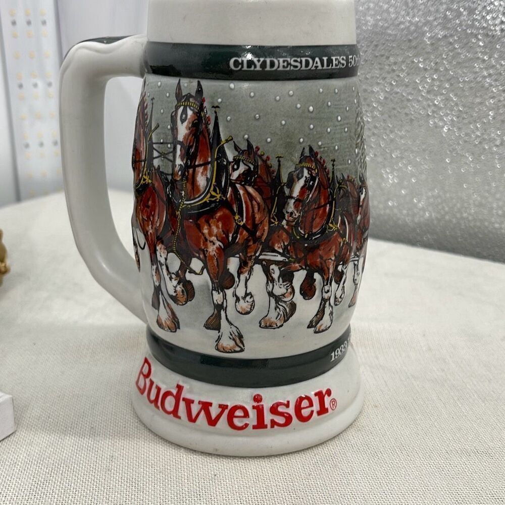 Budweiser Clydesdales 50th Anniversary mug 1933-1983.